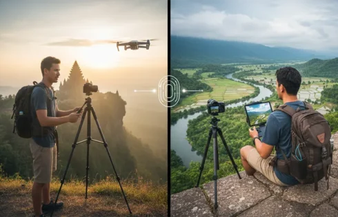 How to film travel vlogs alone with a tripod and drone 2026