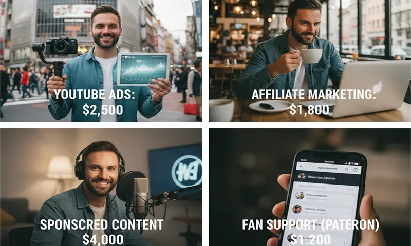 Realistic monthly income of a travel vlogger with 50k subscribers