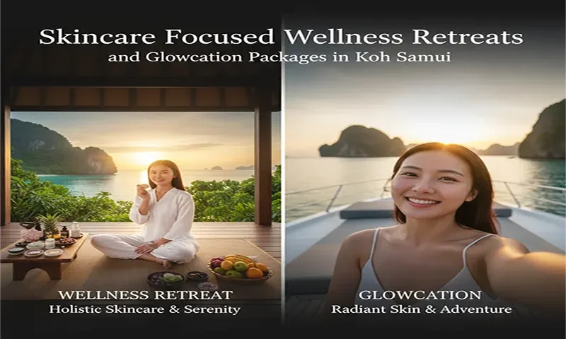 Skincare focused wellness retreats and glowcation packages in koh samui