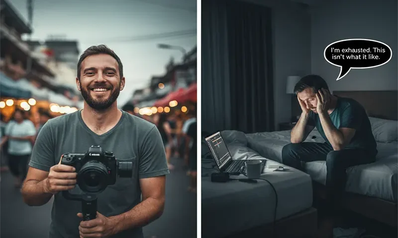 Unfiltered travel vlogger stories about burnout and mental health